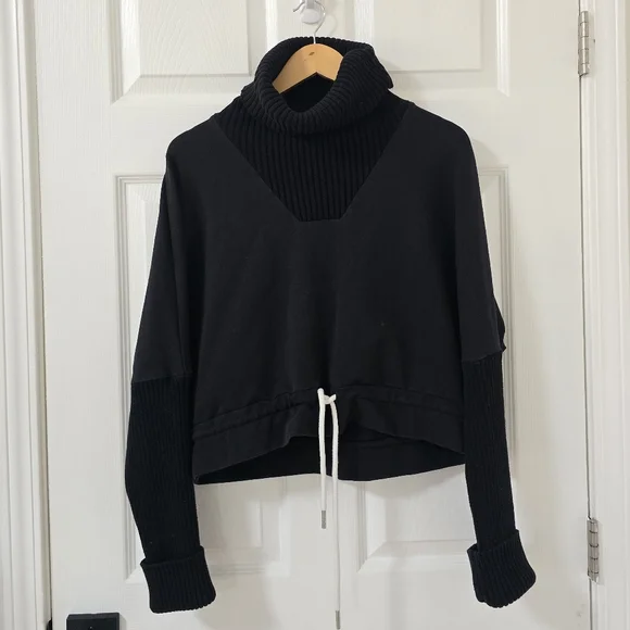 Varley Britannia Turtleneck Sweatshirt In Black Size S - Picture 5 of 9